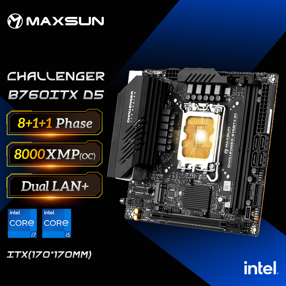 Ddr5 64Gb - Игровая материнская плата MAXSUN B760ITX D5,